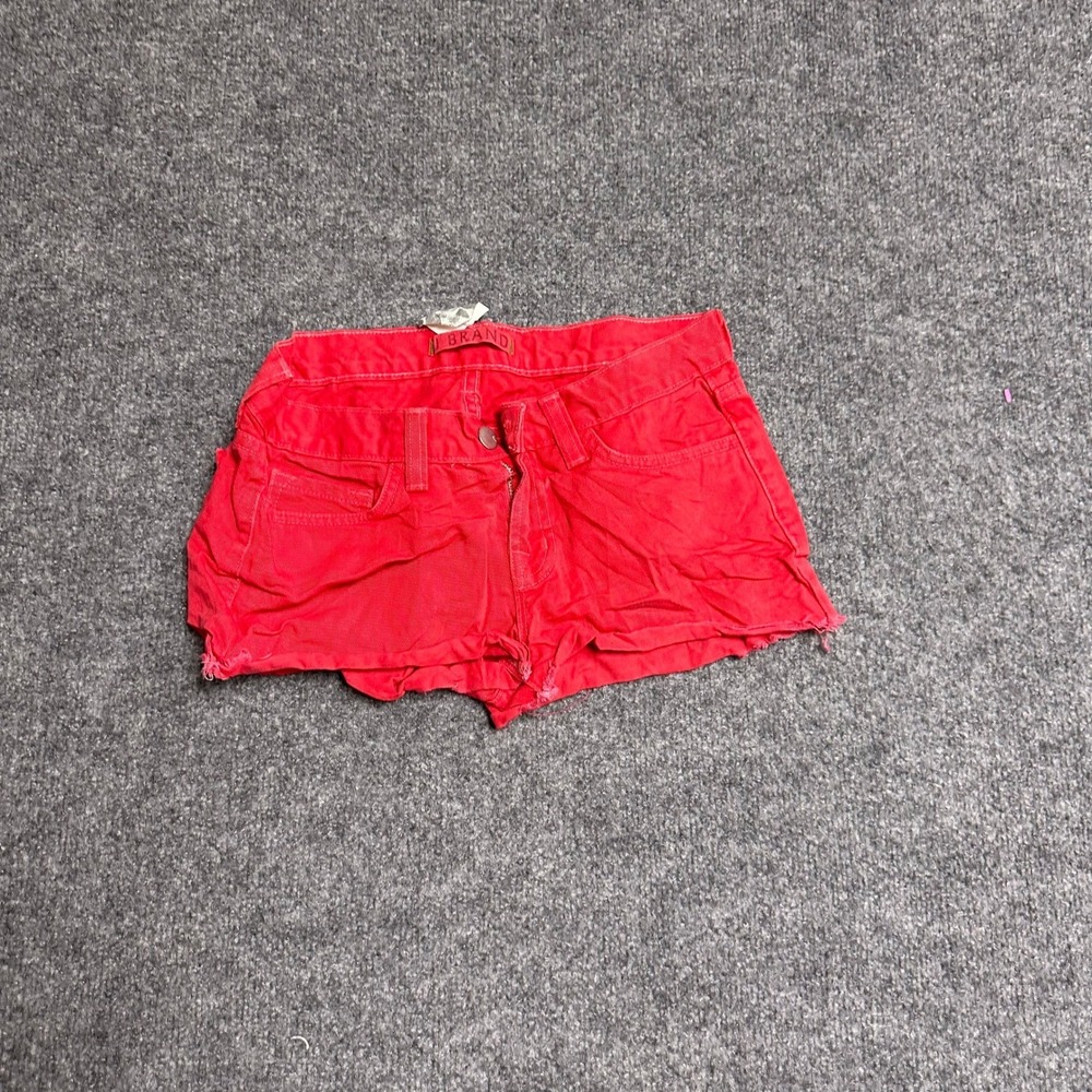 J Brand Shorts Womens Size 24 Red Denim Cut Off Low Rise USA Made Casual Summer